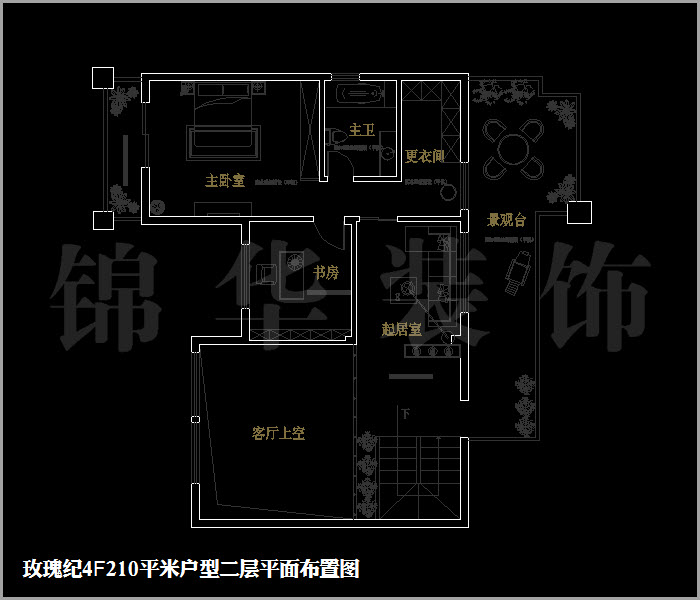 融僑中央花園玫瑰紀(jì)四樓215平米 戶型